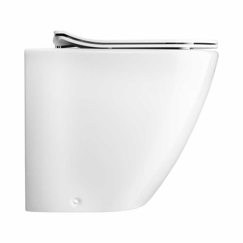 Svelte White Back to Wall Toilet & Soft Close Seat